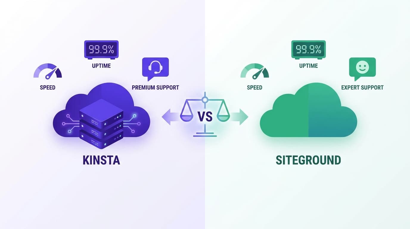 Kinsta vs SiteGround 2026 — speed and performance comparison for WordPress bloggers